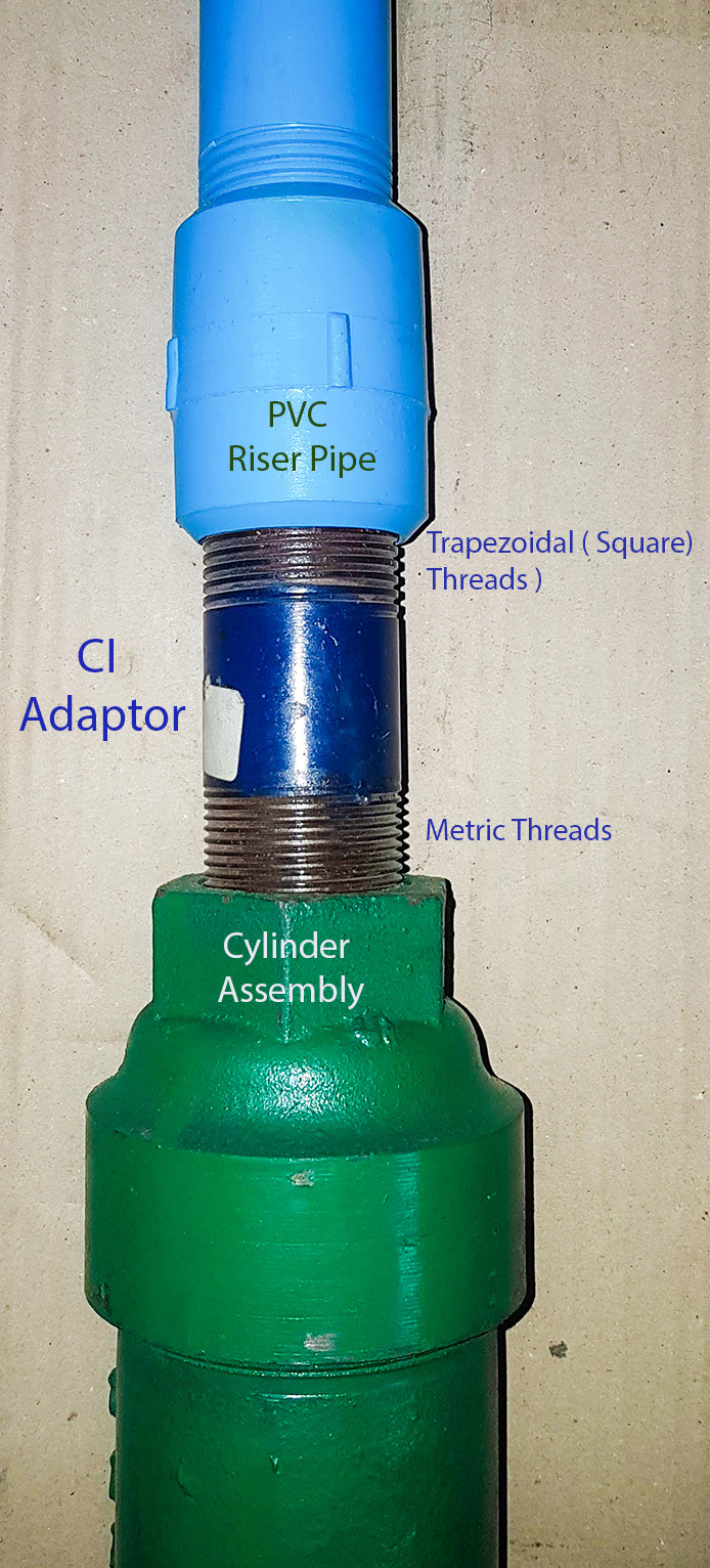 PVC Riser Pipe for India Mark 2 with Square Threads - S K Industries
